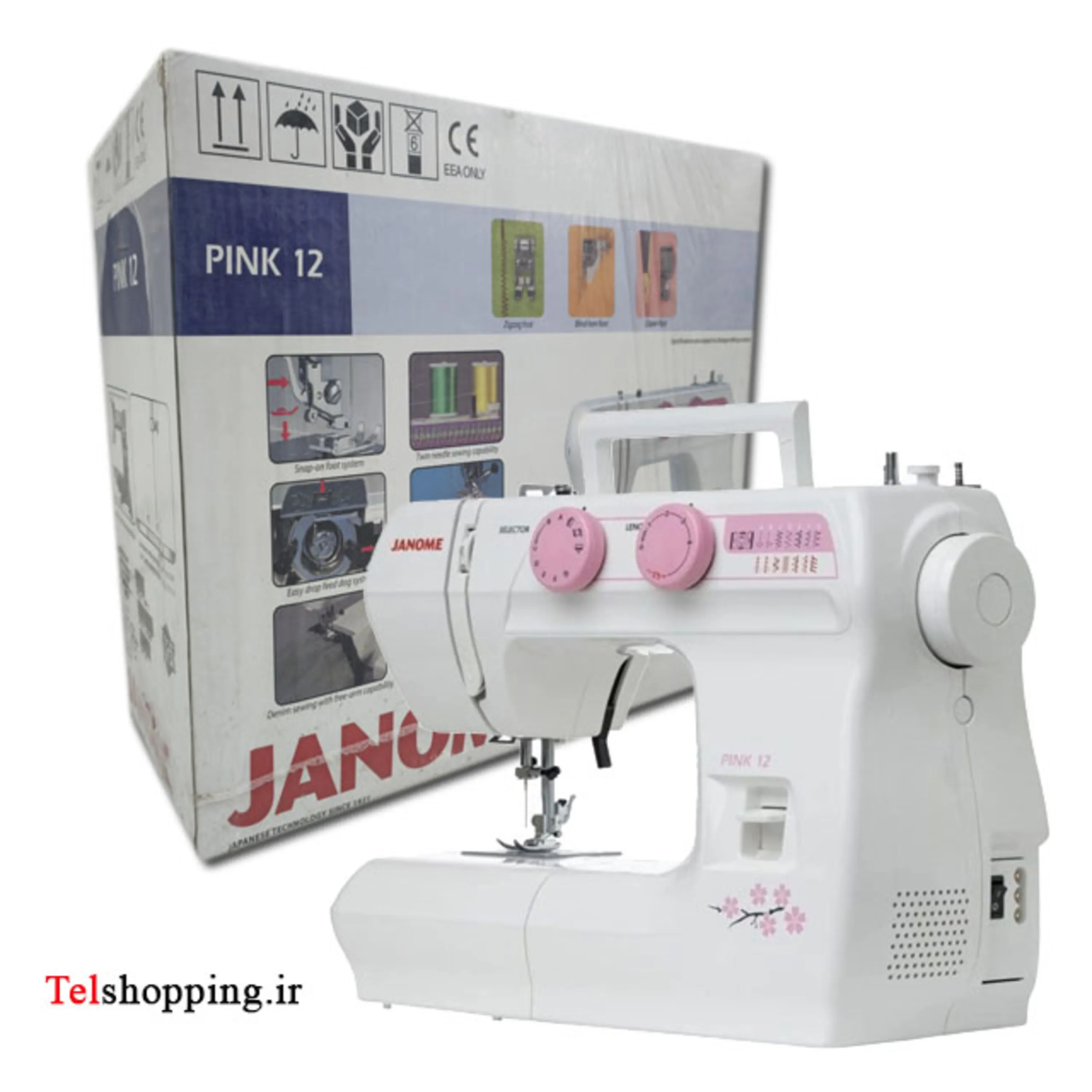 چرخ خیاطی ژانومه مدل پینک 12